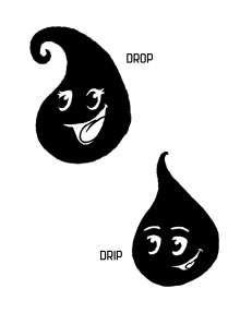 Drip and Drop shadow puppets 