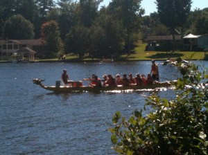 A dragon boat competes at the festival in 2013
